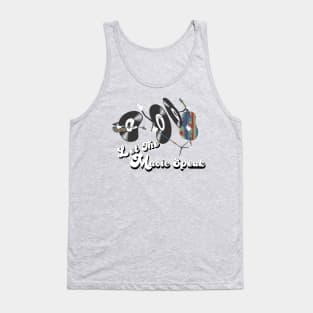 80s Dancing And Singing Vinyl Records Tank Top